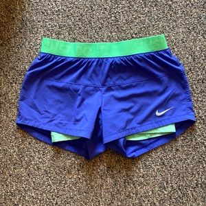 Nike purple shorts with built in spandex